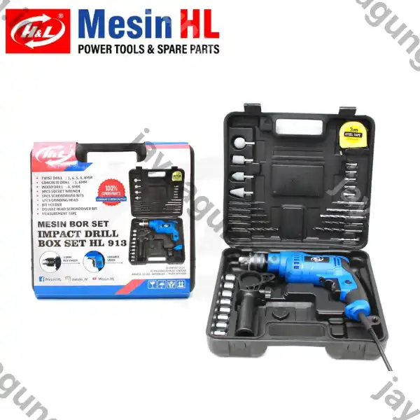 IMPACT DRILL BOX SET H&L 913