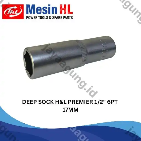 DEEP SOCK H&L PREMIER 1/2" 6PT 17MM (HHTS0040)