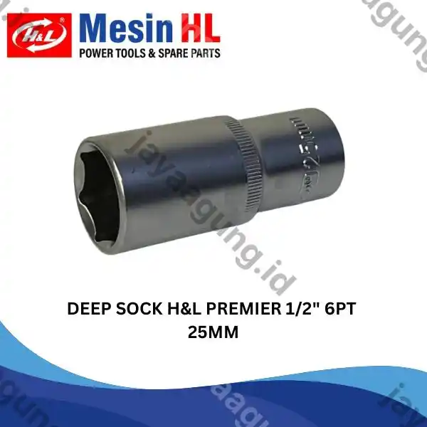 DEEP SOCK H&L PREMIER 1/2" 6PT 25MM (HHTS0048)