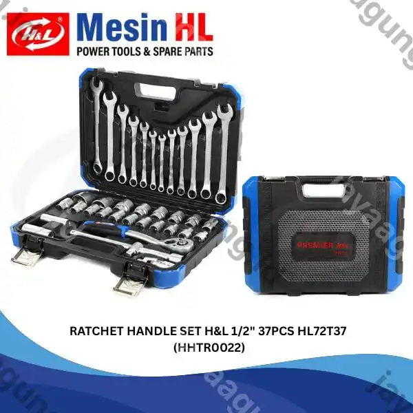 RATCHET HANDLE SET H&L 1/2" 37PCS HL72T37 (HHTR0022)