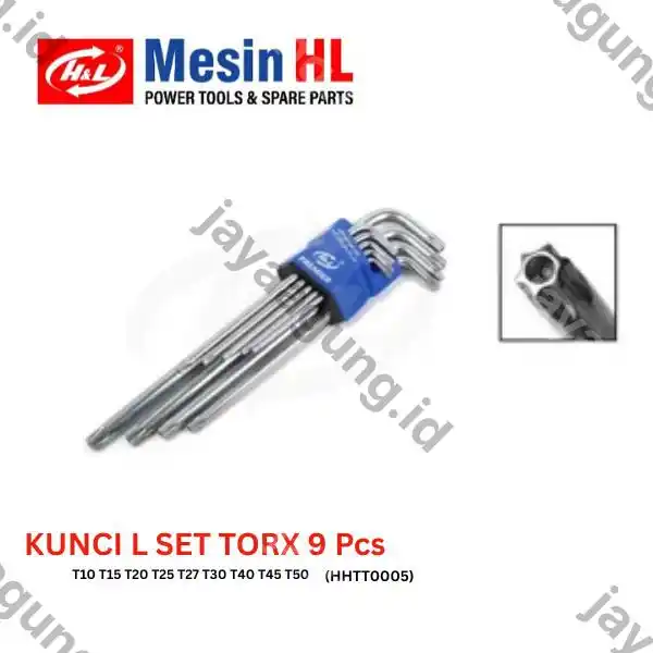 KUNCI L SET TORX PNJNG H&L 9PCS (HHTT0005)