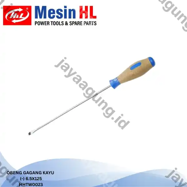 OBENG GAGANG KAYU H&L 6.5X125(-) HHTW0023