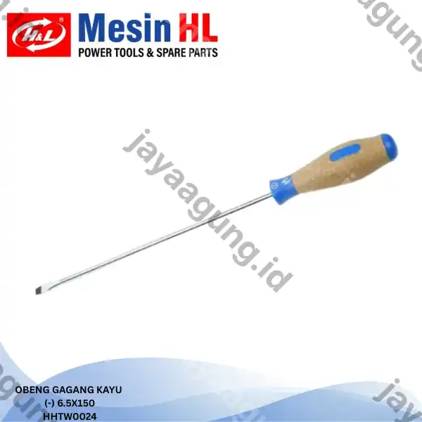 OBENG GAGANG KAYU H&L 6.5X150(-) HHTW0024