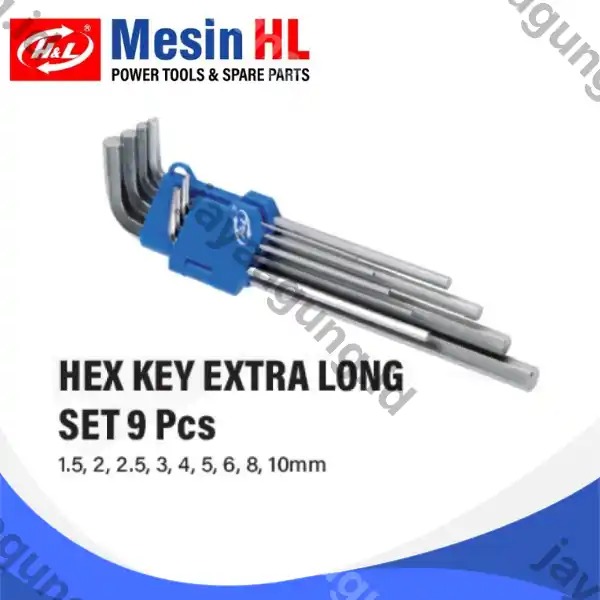 KUNCI L SET PANJANG H&L 1.5-10MM (9PCS) HHTH0009