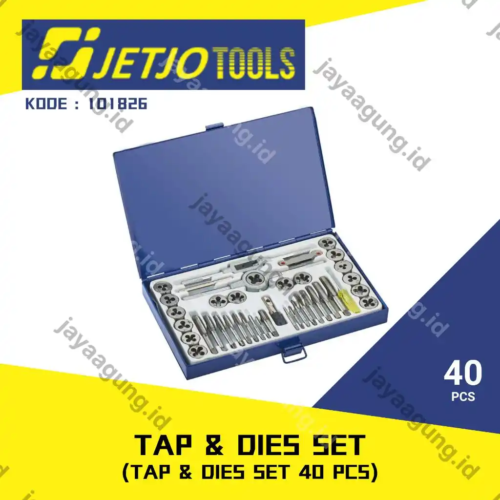 TAP & DIES SET JETJO 40PCS 101826