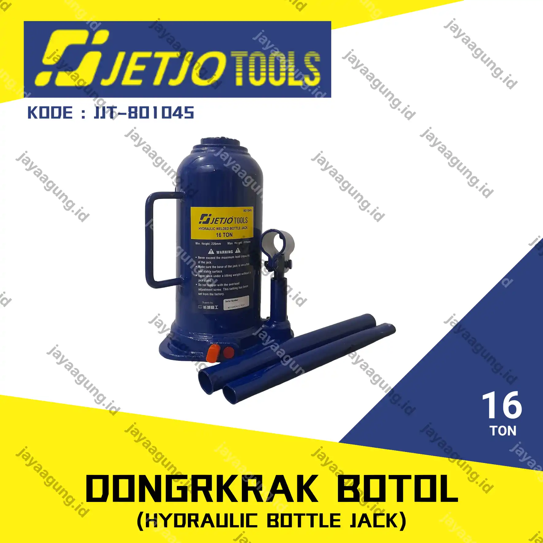DONGKRAK BOTOL JETJO 16T JJT-801045