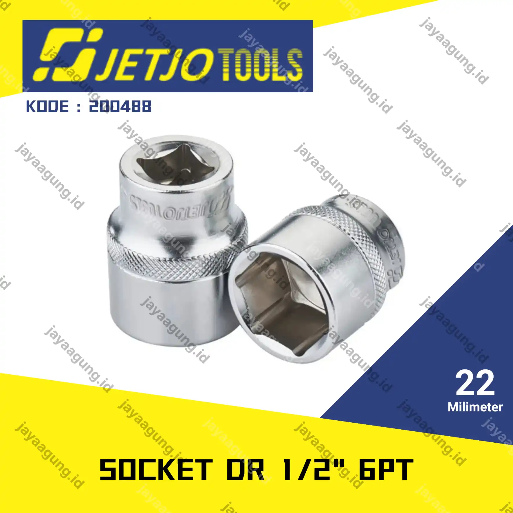 SOCK DR 1/2" JETJO 6PT 22MM 200488