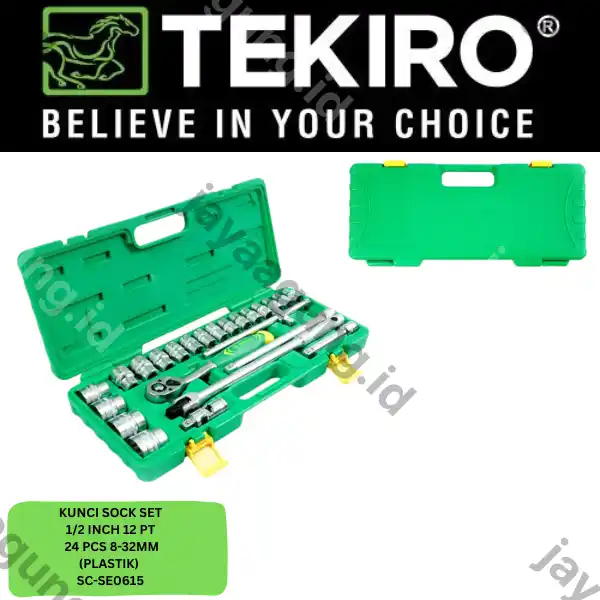 SOCK SET 1/2" TEKIRO 12PT 24PCS 8-32MM (PLASTIK) SC-SE0615