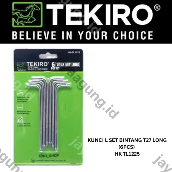 KUNCI L SET BINTANG T27 LONG (6PCS)  HK-TL1225
