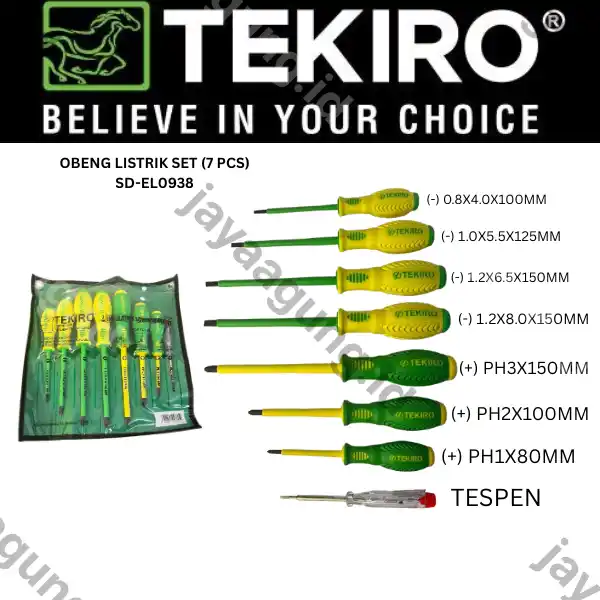 OBENG LISTRIK SET TEKIRO 7PCS SD-EL0938
