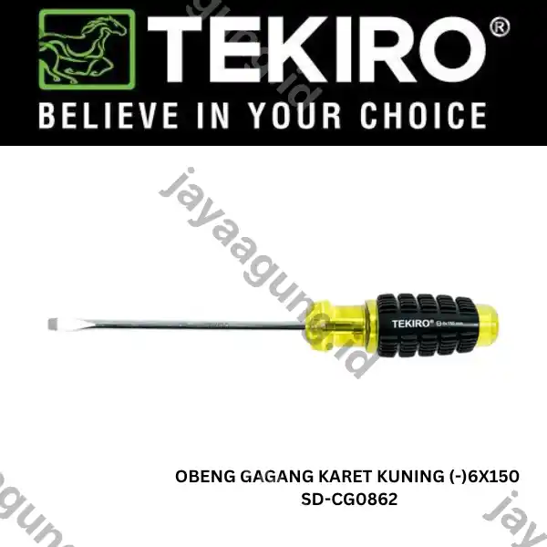 OBENG GAGANG KARET KUNING TEKIRO(-)6X150 SD-CG0862