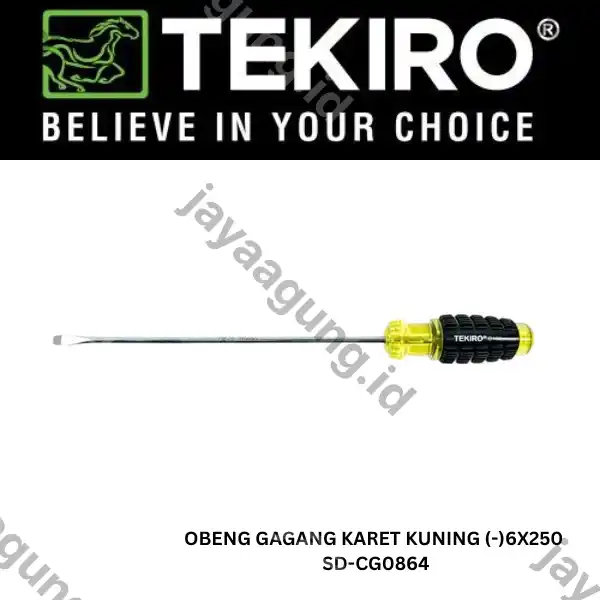 OBENG GAGANG KARET KUNING TEKIRO(-)6X250 SD-CG0864
