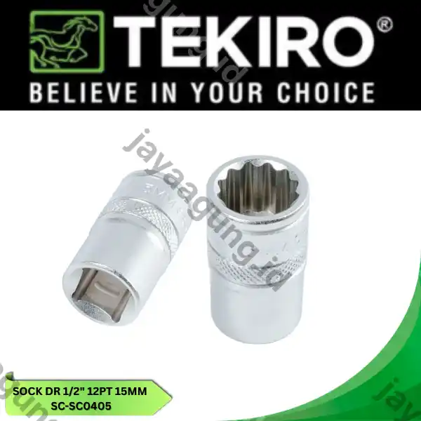 SOCK DR 1/2" TEKIRO 12PT 15MM SC-SC0405