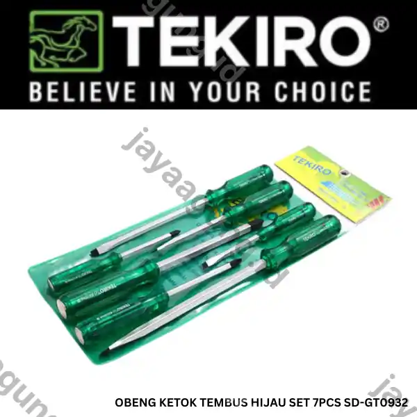 OBENG KETOK TEMBUS HIJAU SET TEKIRO 7PCS SD-GT0932