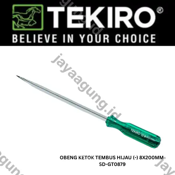 OBENG KETOK TEMBUS HIJAU TEKIRO (-) 8X200MM SD-GT0879