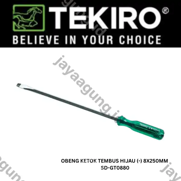 OBENG KETOK TEMBUS HIJAU TEKIRO (-) 8X250MM SD-GT0880