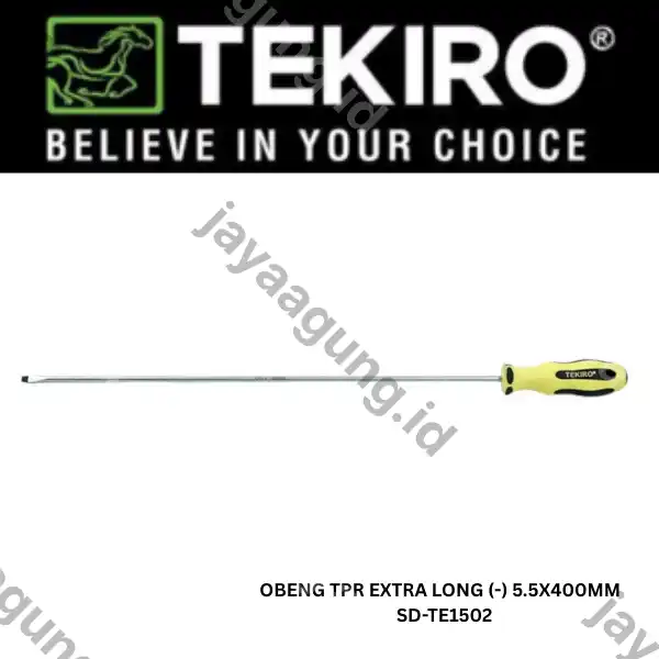 OBENG TPR EXTRA LONG TEKIRO 5.5X400MM (-) SD-TE1502
