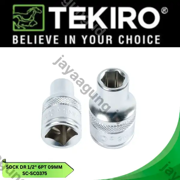 SOCK DR 1/2" TEKIRO 6PT 09MM SC-SC0375