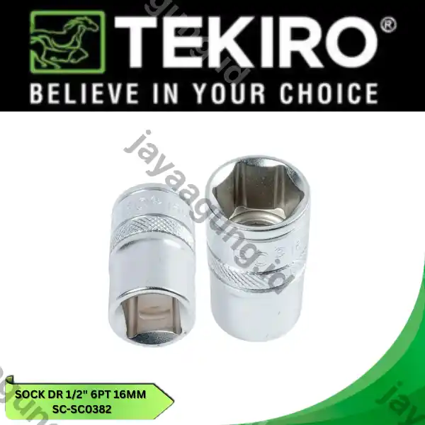 SOCK DR 1/2" TEKIRO 6PT 16MM SC-SC0382