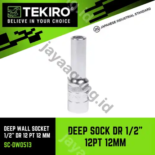 DEEP SOCK TEKIRO DR 1/2" 12PT 12MM SC-DW0513
