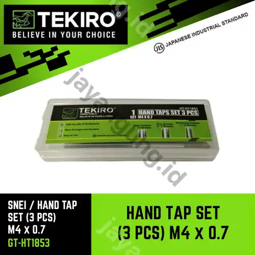 HAND TAP SET TEKIRO M4X0.7 (3PCS) GT-HT1853