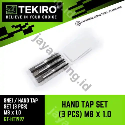 HAND TAP SET TEKIRO M8X1.0 (3PCS) GT-HT1997