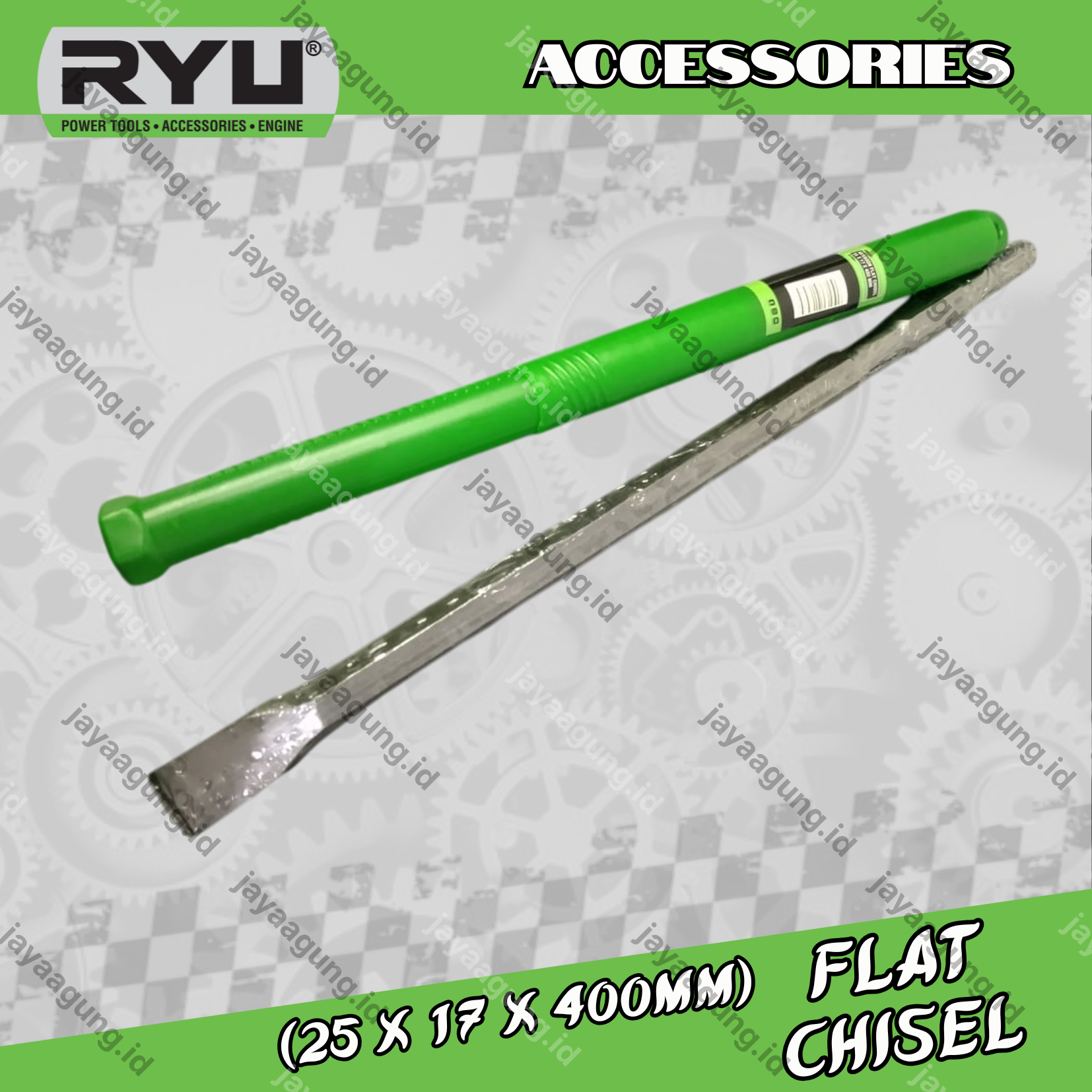FLAT CHISEL (HEX) RYU 25X17X400MM AC-CH021