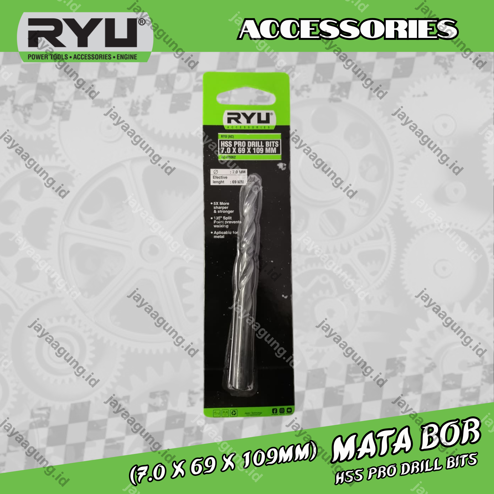 MATA BOR HSS PRO DRILL BITS RYU 7.0X69X109MM AC-DB062