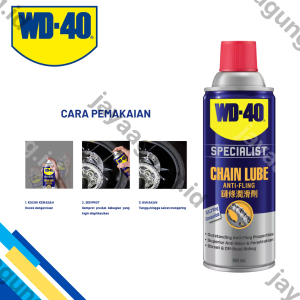 Gambar WD-40 ANTI FLING CHAIN LUBRICANT 360ML ke-3