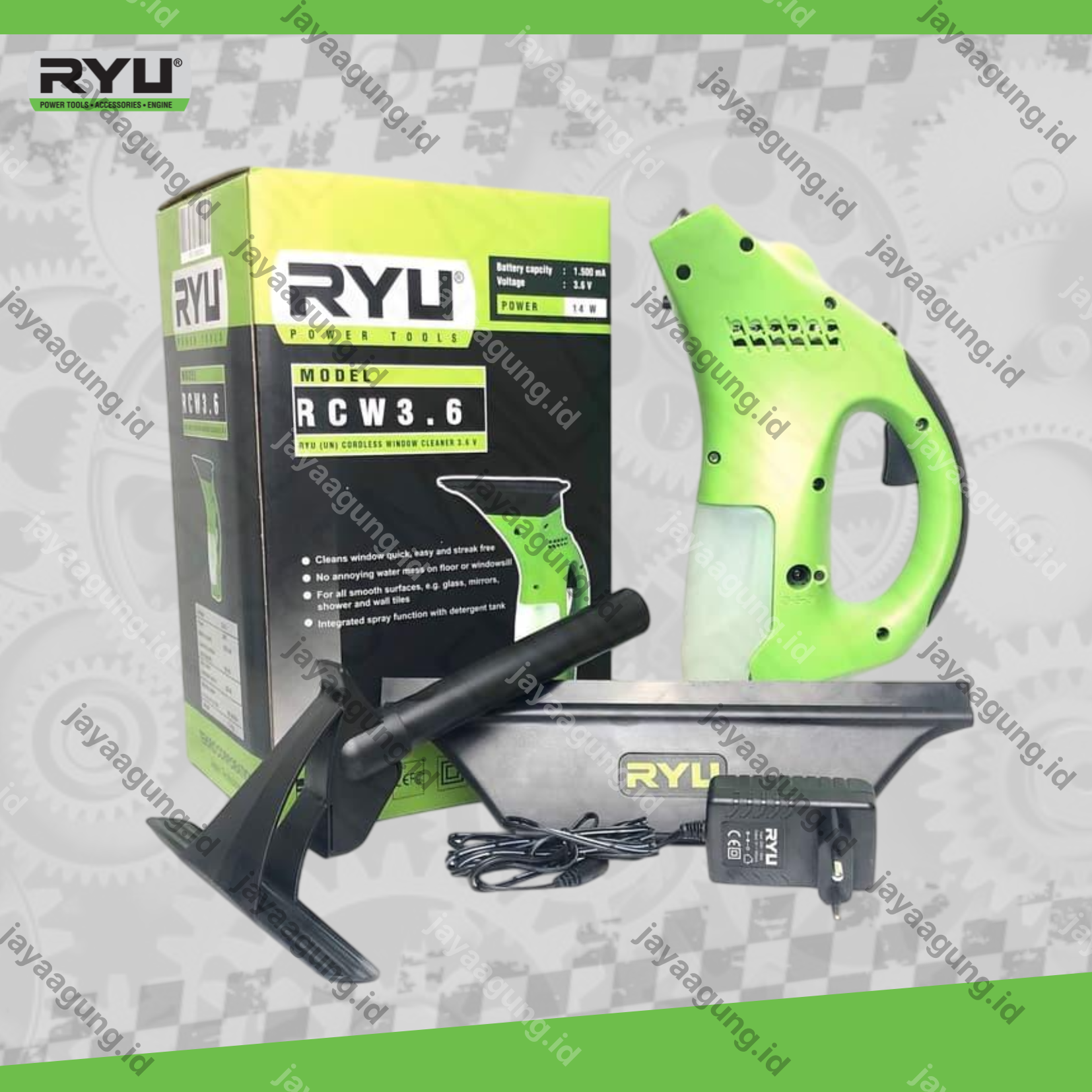 Gambar C.LESS WINDOW CLEANER RYU RCW 3.6V ke-3