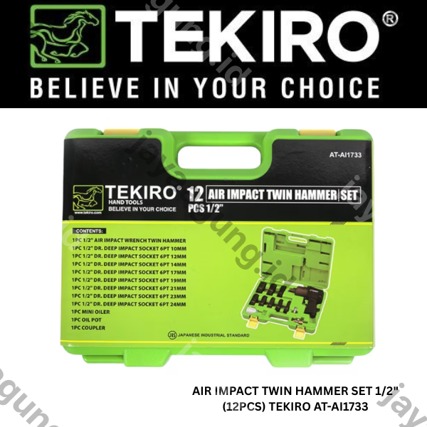Gambar AIR IMPACT TWIN HAMMER SET 1/2" (12PCS) TEKIRO AT-AI1733 ke-3