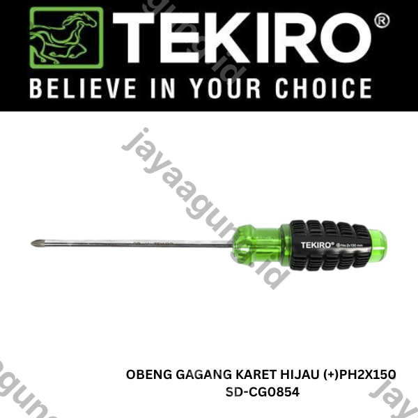 OBENG GAGANG KARET HIJAU TEKIRO (+)PH2X150 SD-CG0854