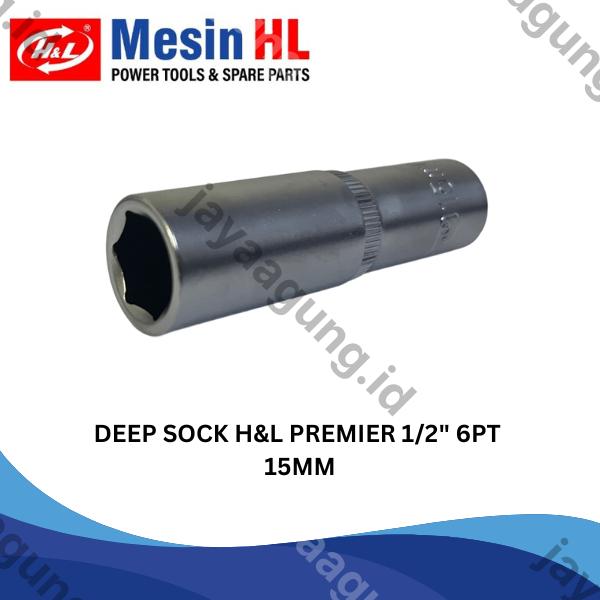 DEEP SOCK H&L PREMIER 1/2" 6PT 15MM (HHTS0038)