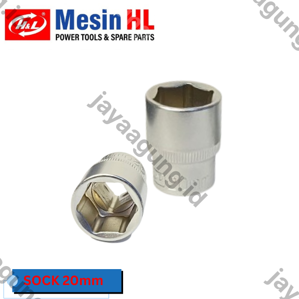 SOCK DR 1/2" H&L PREMIER 6PT 20MM (HHTS0019)