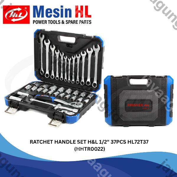 RATCHET HANDLE SET H&L 1/2" 37PCS HL72T37 (HHTR0022)