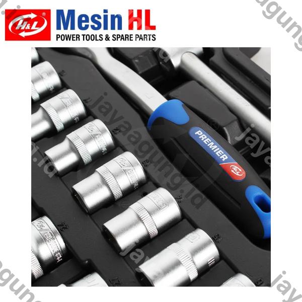 Gambar RATCHET HANDLE SET H&L 1/2" 37PCS HL72T37 (HHTR0022) ke-2