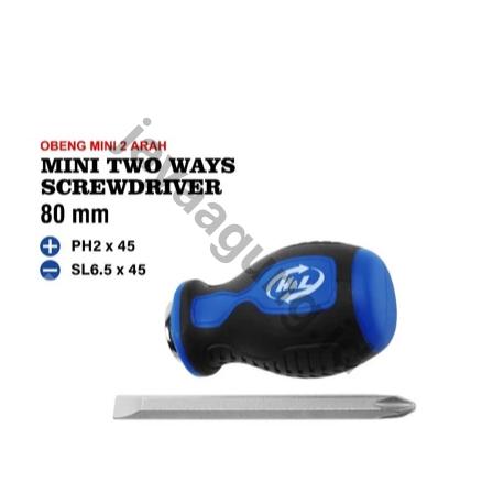 Gambar OBENG BOLAK BALIK STUBBY H&L 80MM HHTM0007 ke-2