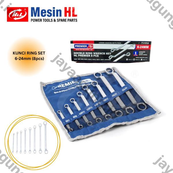 KUNCI RING SET H&L PREMIER 6-24MM (8PCS) HHTD0041
