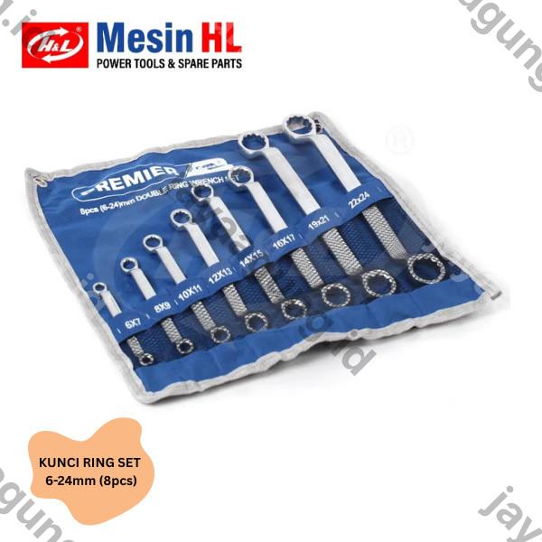 Gambar KUNCI RING SET H&L PREMIER 6-24MM (8PCS) HHTD0041 ke-2