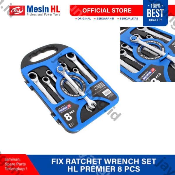 Gambar KUNCI RING PAS RATCHET SET H&L 8PCS HL38T08B ke-2