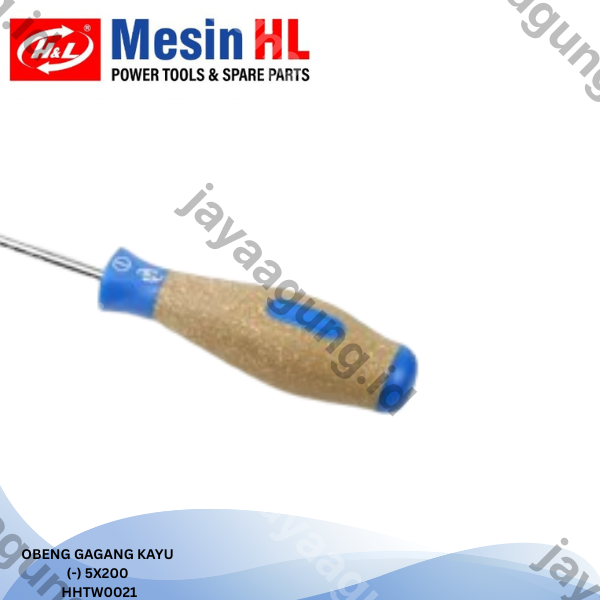 Gambar OBENG GAGANG KAYU H&L 5X200(-) HHTW0021 ke-4