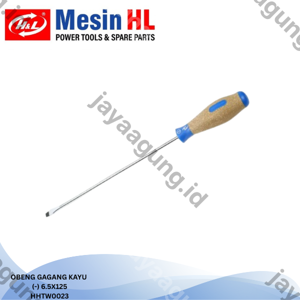 OBENG GAGANG KAYU H&L 6.5X125(-) HHTW0023