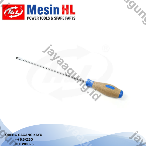 Gambar OBENG GAGANG KAYU H&L 6.5X250(-) HHTW0026 ke-2
