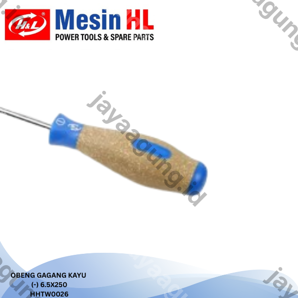 Gambar OBENG GAGANG KAYU H&L 6.5X250(-) HHTW0026 ke-4