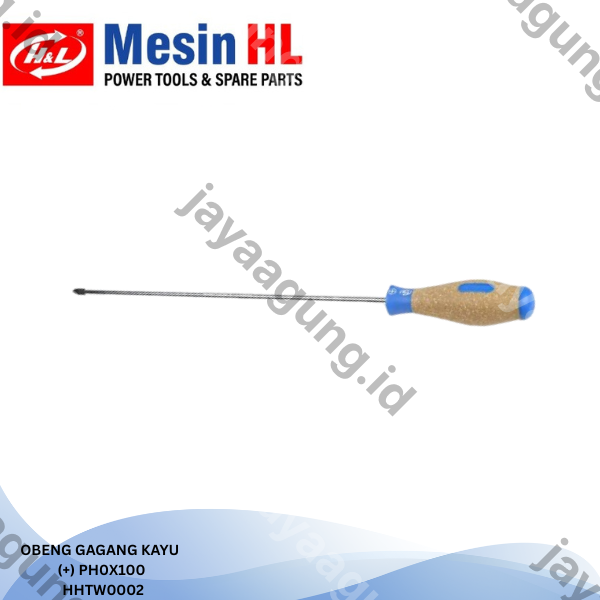 Gambar OBENG GAGANG KAYU H&L PH0X100(+) HHTW0002 ke-2