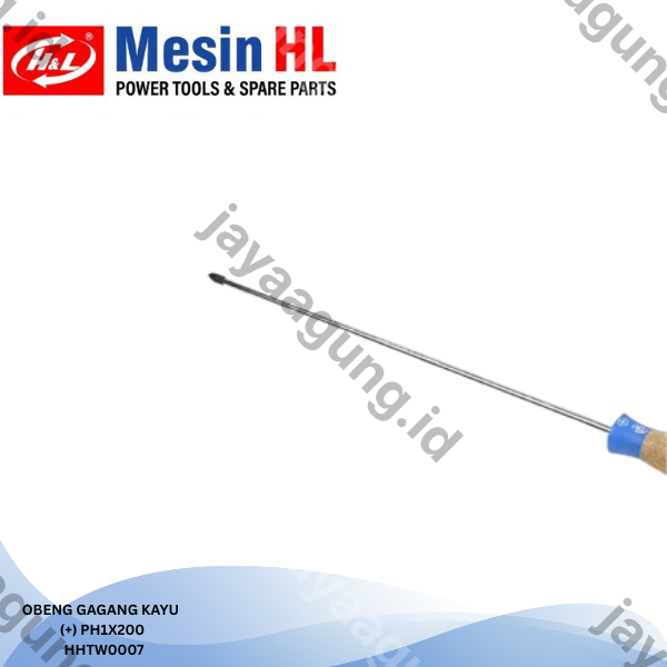 Gambar OBENG GAGANG KAYU H&L PH1X200(+) HHTW0007 ke-3