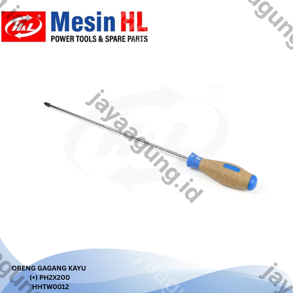 Gambar OBENG GAGANG KAYU H&L PH2X200(+) HHTW0012 ke-2