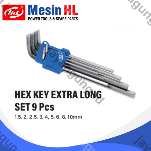 KUNCI L SET PANJANG H&L 1.5-10MM (9PCS) HHTH0009