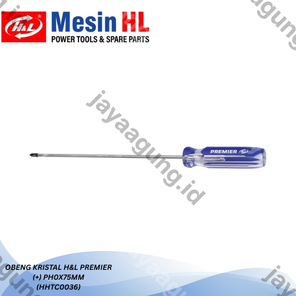Gambar OBENG KRISTAL H&L PREMIER (+)PH0X75MM (HHTC0036) ke-2