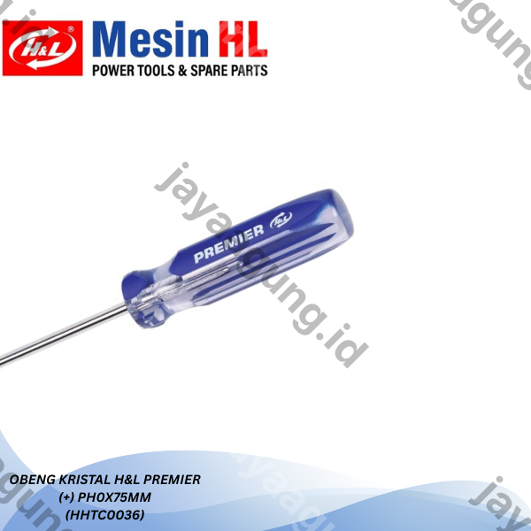 Gambar OBENG KRISTAL H&L PREMIER (+)PH0X75MM (HHTC0036) ke-4